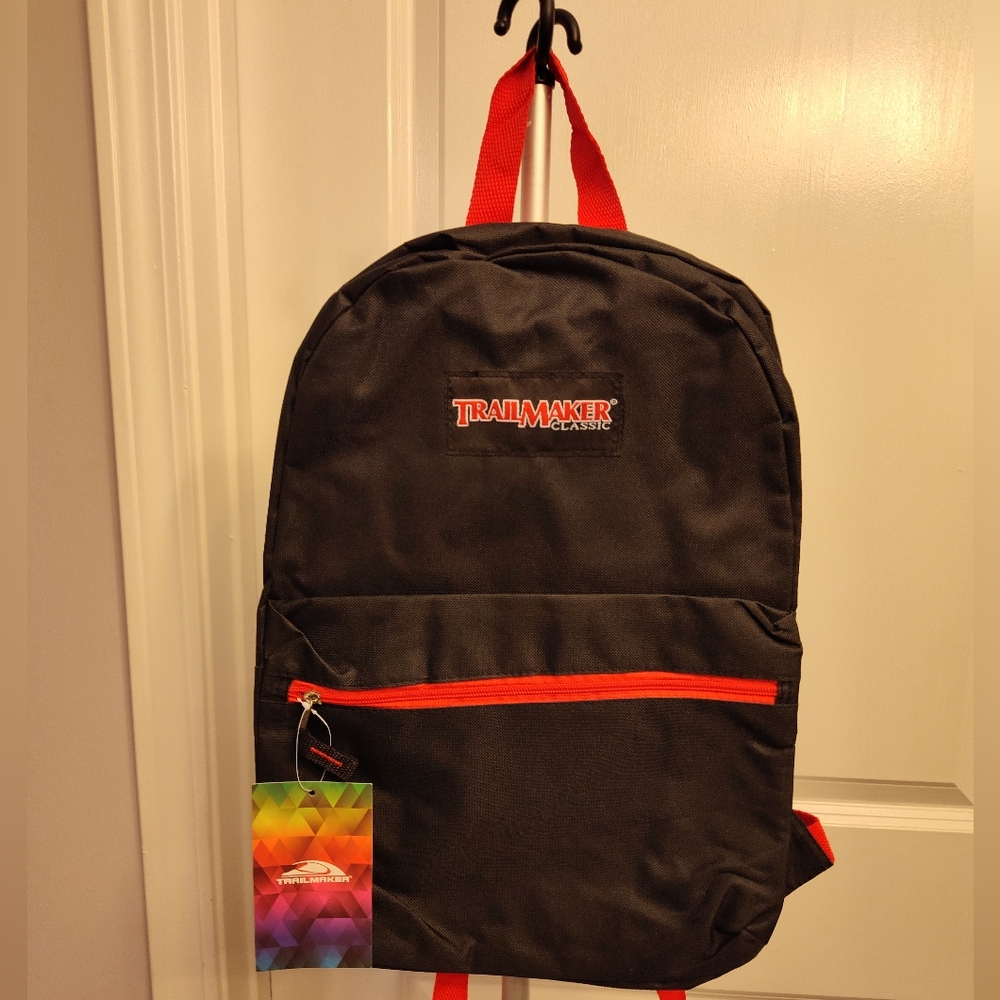 Trailmaker Classic - 17" Black with neon Orange trim Backpack New with tagsTrai